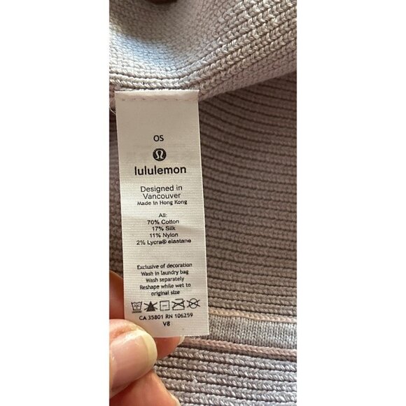 LULULEMON Cream Pale Pink Cardigan Cover Size Small - Picture 7 of 9